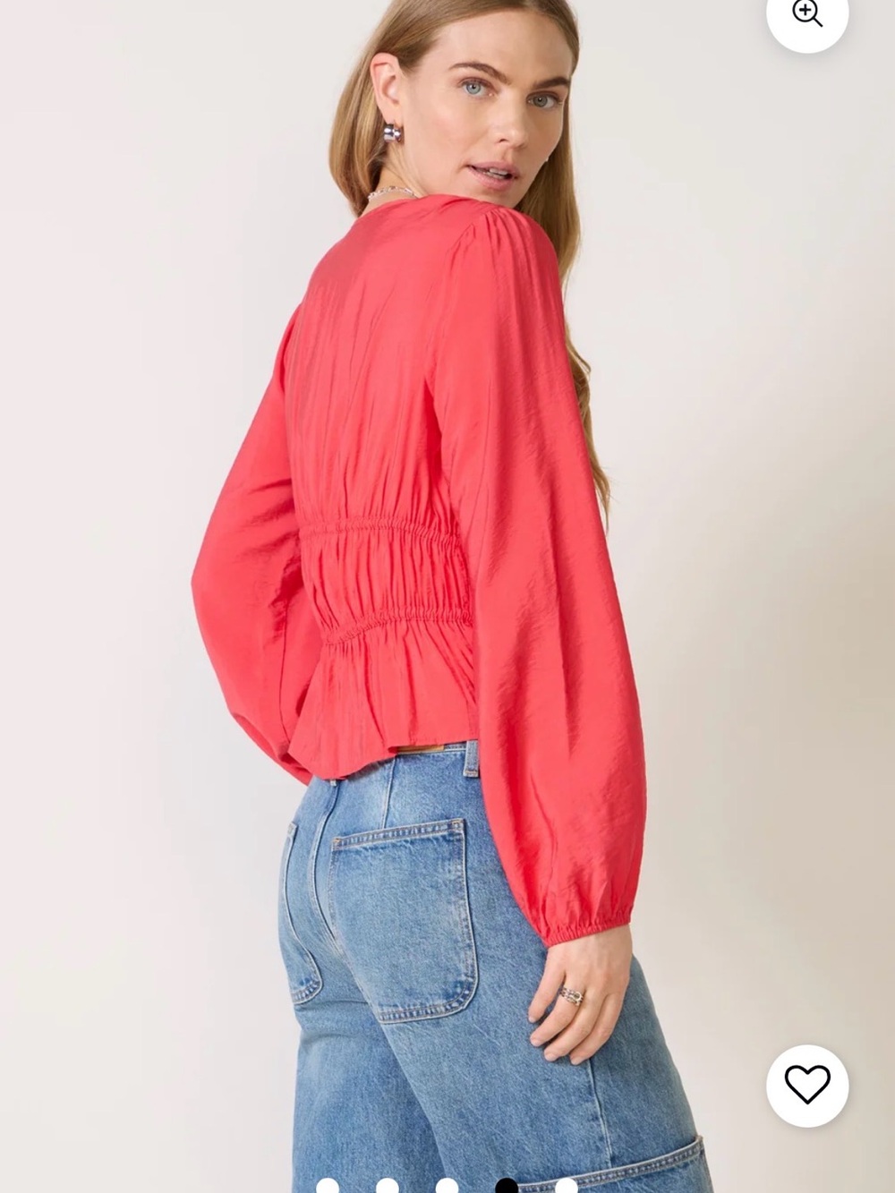 Evereve Ariana Tie Front Blouse Size M - Picture 6 of 7